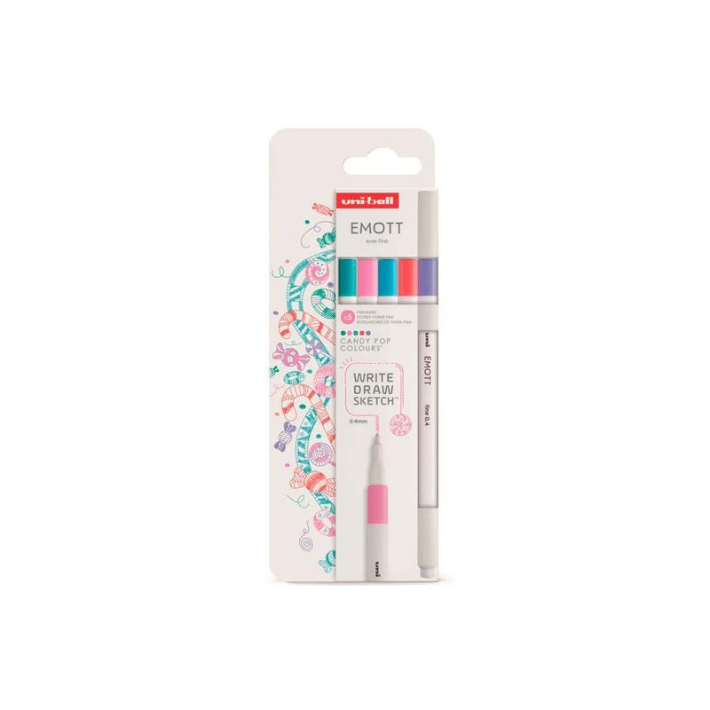 (302422260) UNIBALL EMOTT ROTULADORES DE ESCRITURA Y DIBUJO COLORES DULCES ESTUCHE 5 UD (302422260) UNIBALL EMOTT ROTULADORES DE ESCRITURA Y DIBUJO COLORES DULCES ESTUCHE 5 UD