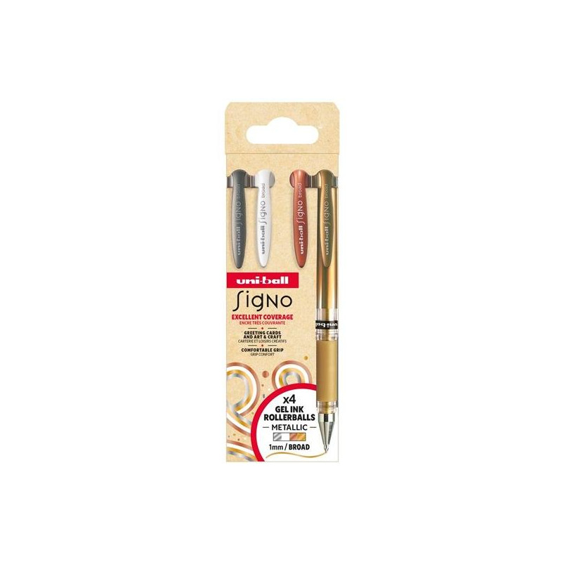 (302422291) UNIBALL ROLLERBALL SIGNO BROAD UM-153 1.0MM SURTIDO NO.1 SET 4 UD (302422291) UNIBALL ROLLERBALL SIGNO BROAD UM-153 1.0MM SURTIDO NO.1 SET 4 UD