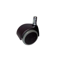(ACCRUC5) JUEGO DE 5 RUEDAS NYLON PARA SILLA PERNO 11MM NEGRO