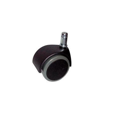 (ACCRUC5) JUEGO DE 5 RUEDAS NYLON PARA SILLA PERNO 11MM NEGRO
