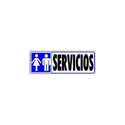 (6177-00 GS) ARCHIVO 2000 SEÑAL "SERVICIOS" 175X65 PVC GRIS