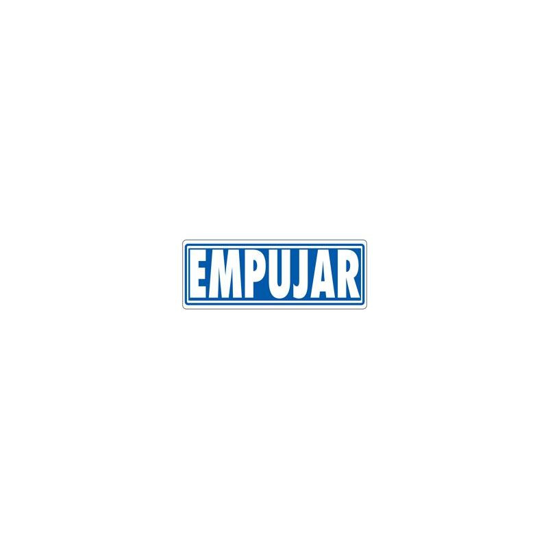 (6177-04 GS) ARCHIVO 2000 SEÑAL "EMPUJAR" 175X65 PVC GRIS