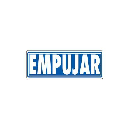 (6177-04 GS) ARCHIVO 2000 SEÑAL "EMPUJAR" 175X65 PVC GRIS