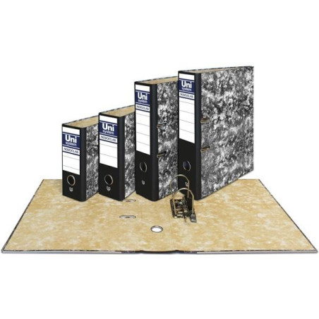 (093879) UNISYSTEM ARCHIVADOR PALANCA NOVOCLAS 65MM FOLIO RADO CARTÓN FORRADO NEGRO