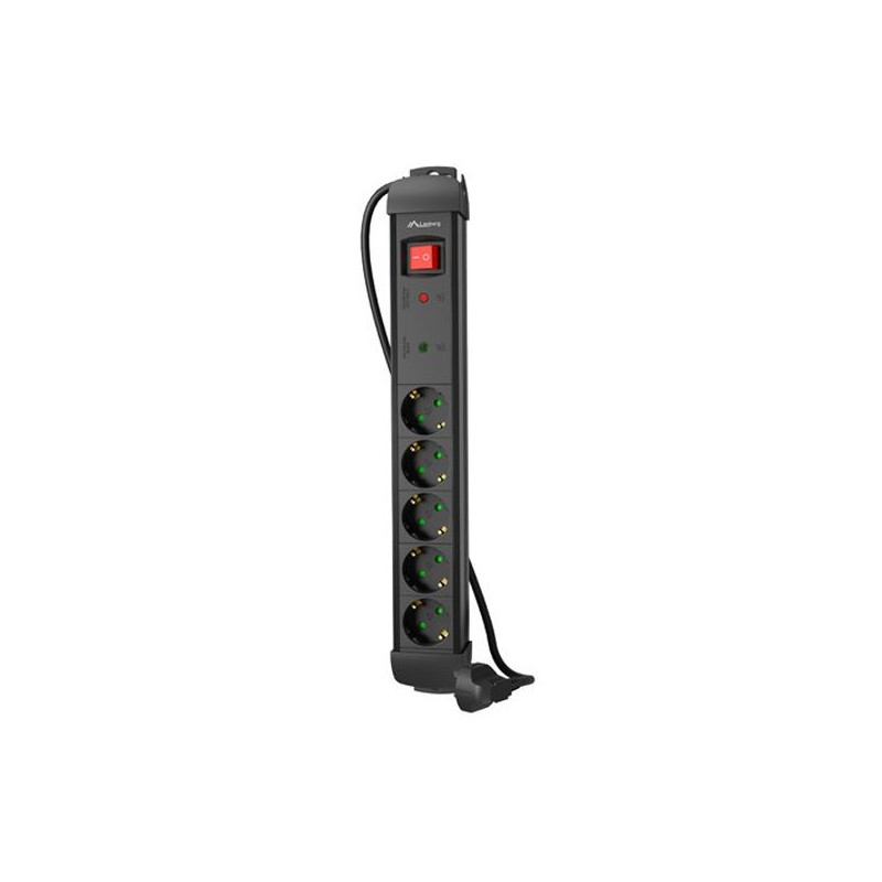 (SP1-05F-0500-BK) LANBERG REGLETA CON 5 TOMAS CON CABLE DE 5 M.Y BOTÓN DE APAGADO Y ENCENDIDO NEGRO (SP1-05F-0500-BK) LANBERG REGLETA CON 5 TOMAS CON CABLE DE 5 M.Y BOTÓN DE APAGADO Y ENCENDIDO NEGRO