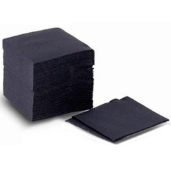 (20014) PAQUETE 100 SERVILLETAS 2 CAPAS 20X20 PASTA NEGRO