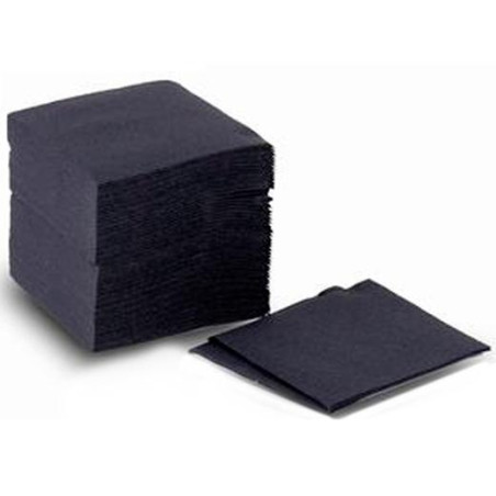 (20014) PAQUETE 100 SERVILLETAS 2 CAPAS 20X20 PASTA NEGRO
