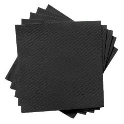 (20257) SERVILLETAS 2 CAPAS PUNTA PUNTA 33X33 PAQUETE 50U NEGRO
