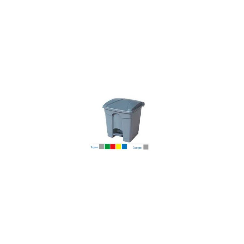 (26042) PAPELERA CON PEDAL 30 LITROS TAPA COLOR CUERPO GRIS (26042) PAPELERA CON PEDAL 30 LITROS TAPA COLOR CUERPO GRIS