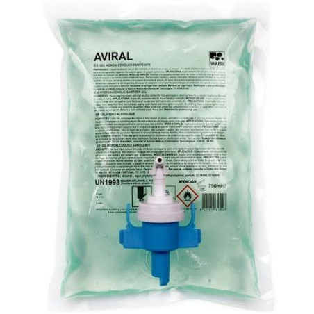 (32013) RECAMBIO GEL HIDROALCOHÓLICO SANITIZANTE PARA DOSIFICADOR MANUAL BAG 750 ML -6 CARGAS-