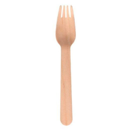 (33242) TENEDOR MADERA 16CM MARRÓN -100U-