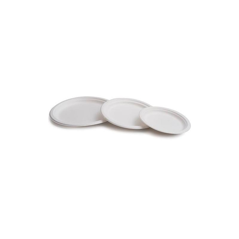 (41001) PLATO CAÑA DE AZÚCAR 17CM BIODEGRADABLE BLANCO PACK 50 (41001) PLATO CAÑA DE AZÚCAR 17CM BIODEGRADABLE BLANCO PACK 50