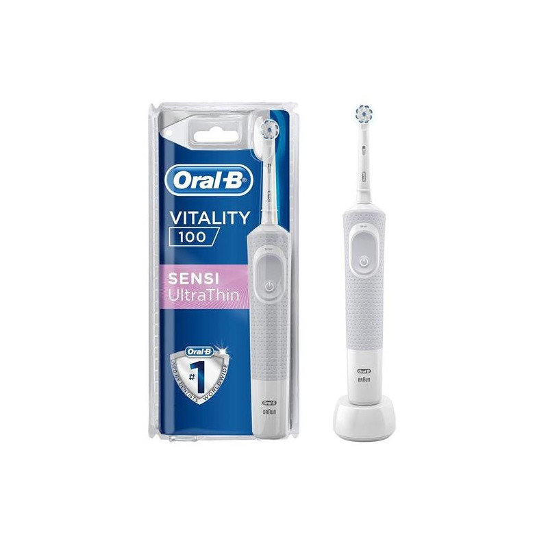 (D100/SENSITIVEULT) ORAL-B CEPILLO DE DIENTES ELECTRICO VITALITY 100 SENTIVE ULTRA THIN BLANCO (D100/SENSITIVEULT) ORAL-B CEPILLO DE DIENTES ELECTRICO VITALITY 100 SENTIVE ULTRA THIN BLANCO