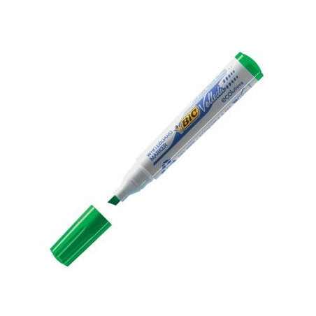 (904949) VELLEDA MARCADOR PIZARRA BLANCA ECOLUTIONS 1751 PUNTA BISELADA VERDE CAJA 12 UD
