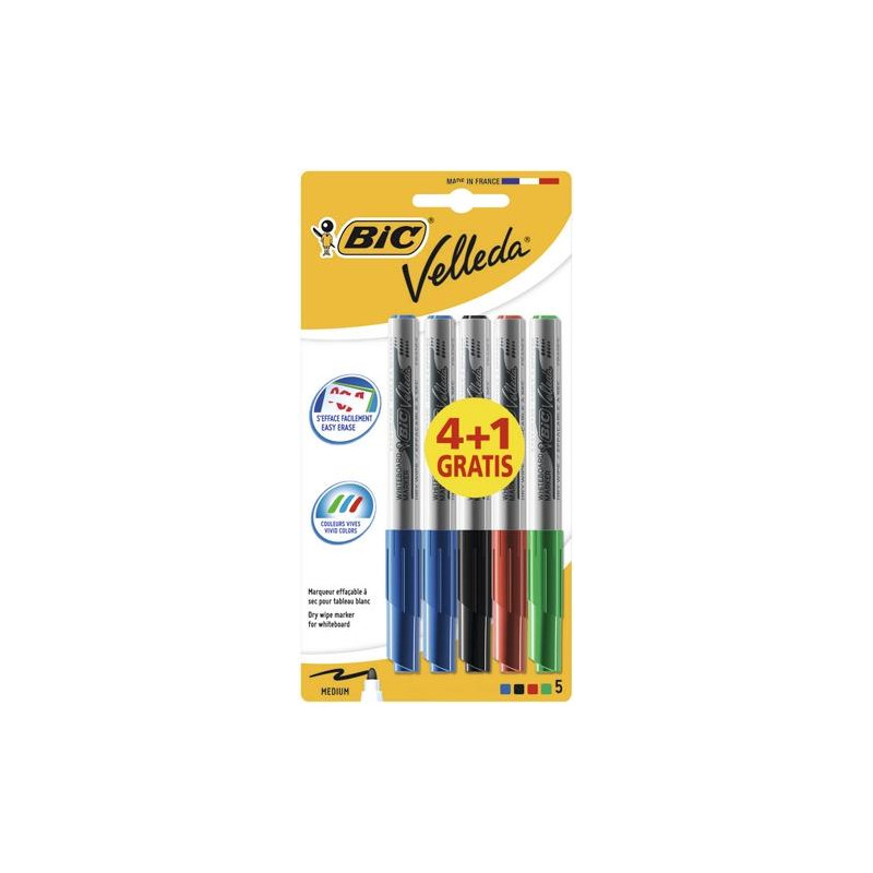 (9126461) VELLEDA MARCADOR PIZARRA BLANCA 1741 PUNTA REDONDA SURTIDOS BLISTER 4+1 UD GRATIS (9126461) VELLEDA MARCADOR PIZARRA BLANCA 1741 PUNTA REDONDA SURTIDOS BLISTER 4+1 UD GRATIS