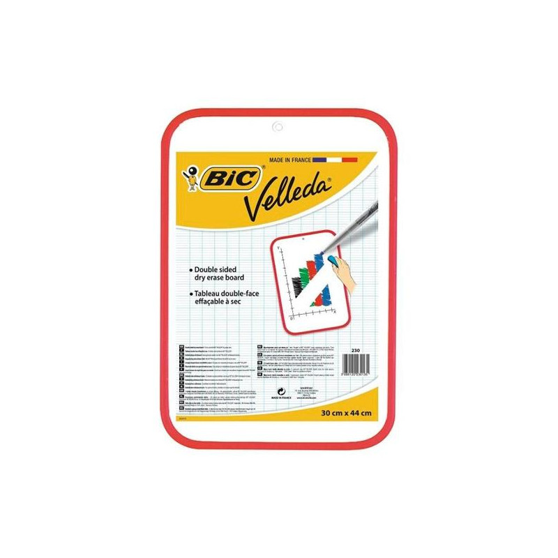 (812105) VELLEDA PIZARRA BLANCA PORTÁTIL DOBLE CARA 30X44 CM MARCO ROJO (812105) VELLEDA PIZARRA BLANCA PORTÁTIL DOBLE CARA 30X44 CM MARCO ROJO