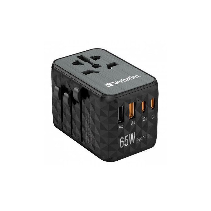 (32120) VERBATIM UTA-05 ADAPTADOR UNIVERSAL DE VIAJE CON 2 PUERTO USB-C - 2 PUERTO USB-A (32120) VERBATIM UTA-05 ADAPTADOR UNIVERSAL DE VIAJE CON 2 PUERTO USB-C - 2 PUERTO USB-A
