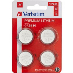 (49534) VERBATIM PILAS PLANAS DE LITIO 3V - CR2430 (4 PACK)