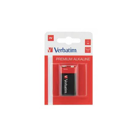 (49924) VERBATIM PILAS ALCALINAS DE 9V - 6LR61- PACK 1 UD