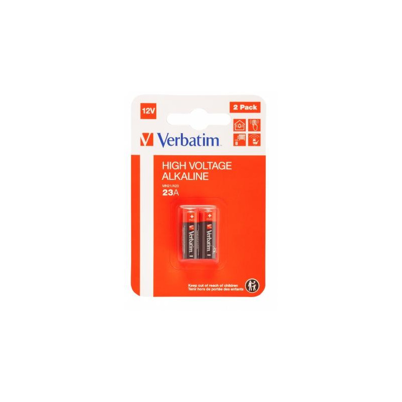 (49940) VERBATIM PILA ALCALINA 12V - LR23A/LRV08 BLISTER DE 2 (49940) VERBATIM PILA ALCALINA 12V - LR23A/LRV08 BLISTER DE 2