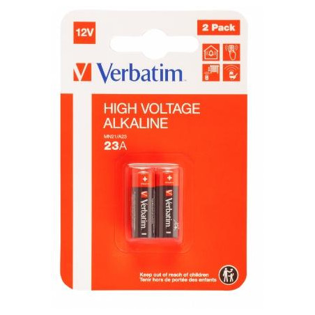 (49940) VERBATIM PILA ALCALINA 12V - LR23A/LRV08 BLISTER DE 2
