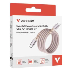 (31853) VERBATIM CABLE MAGNETICO TIPO USB-C/M - USB-C/M ROSA 1