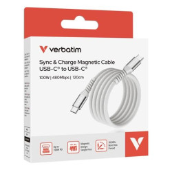 (31854) VERBATIM CABLE MAGNETICO TIPO USB-C/M - USB-C/M GRIS 1