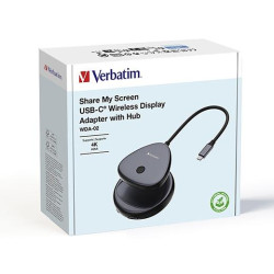 (32147) VERBATIM ADAPTADOR DE PANTALLA INALÁMBRICA USB TIPO-C SHARE MY SCREEN 4K WDA-02 1XHDMI 1XUSB