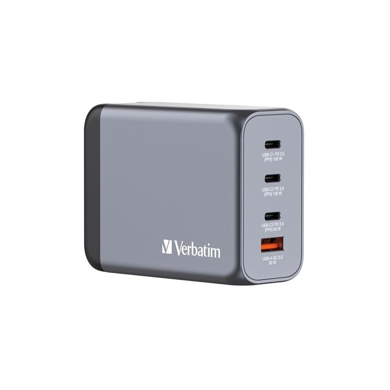(32204) VERBATIM GNC-200 CARGADOR PARED GAN 200W USB-A 3.0 Y 3XUSB-C 3.0 (32204) VERBATIM GNC-200 CARGADOR PARED GAN 200W USB-A 3.0 Y 3XUSB-C 3.0