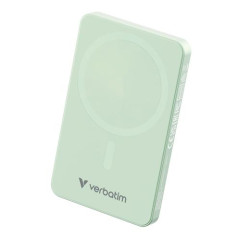 (32226) VERBATIM CARGADOR INALAMBRICO POWER BANK 5K MAH 1XUSB-C VERDE