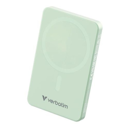 (32226) VERBATIM CARGADOR INALAMBRICO POWER BANK 5K MAH 1XUSB-C VERDE
