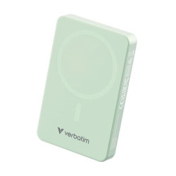 (32228) VERBATIM CARGADOR INALAMBRICO POWER BANK 10K MAH 1XUSB-C VERDE