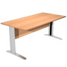 (002-6+30511) ARTEXPORT MESA ESCRITORIO PRESTO 140 CON PATAS DE METAL TABLERO 22MM HAYA