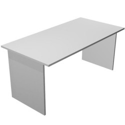 (002-9+60111-9) ARTEXPORT MESA ESCRITORIO PRESTO 140 CON PATAS PANEL LATERALES TABLERO DE 22MM GRIS