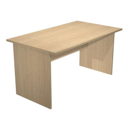 (002-C+60111-C) ARTEXPORT MESA ESCRITORIO PRESTO 140 CON PATAS PANEL LATERALES TABLERO DE 22MM ROBLE