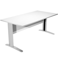 (003-3+30511) ARTEXPORT MESA ESCRITORIO PRESTO 160 CON PATAS DE METAL TABLERO 22MM BLANCO