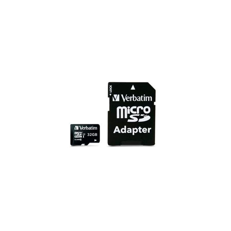 (44083) VERBATIM TARJETA MICRO SDHC 32GB CLASE 10 C/ADAPTADOR (44083) VERBATIM TARJETA MICRO SDHC 32GB CLASE 10 C/ADAPTADOR