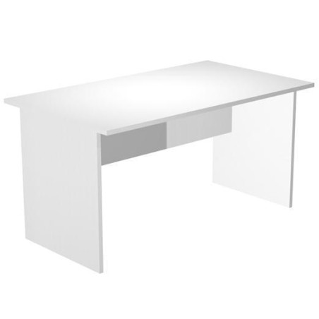 (003-3+60111-3) ARTEXPORT MESA ESCRITORIO PRESTO 160 CON PATAS PANEL LATERALES TABLERO DE 22MM BLANCO