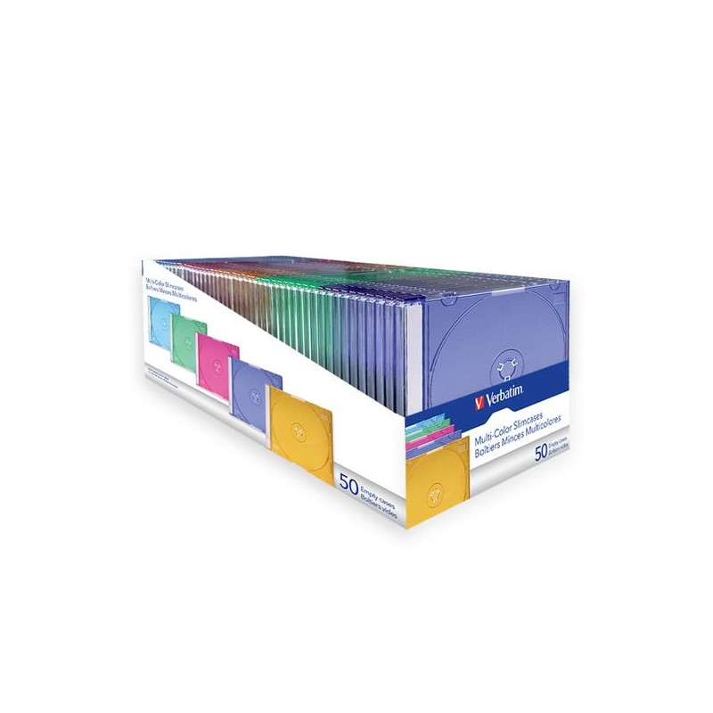 (49973) VERBATIM FUNDA DVD EXTRAFINA MULTICOLOR CAJA 50 UD (49973) VERBATIM FUNDA DVD EXTRAFINA MULTICOLOR CAJA 50 UD