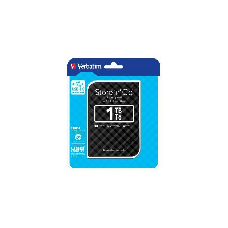 (53194) VERBATIM DISCO DURO EXTERNO STORE 'N' GO 1TB HDD 2.5" USB 3.0 NEGRO (53194) VERBATIM DISCO DURO EXTERNO STORE 'N' GO 1TB HDD 2.5" USB 3.0 NEGRO
