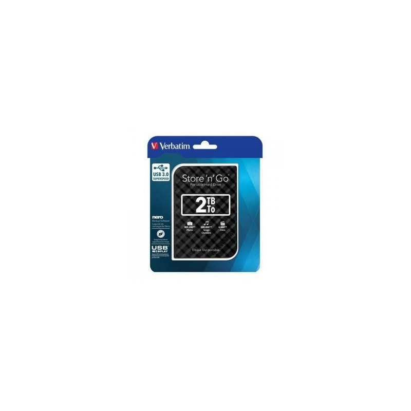 (53195) VERBATIM DISCO DURO PORTÁTIL STORE 'N' GO 2TB HDD 2.5" GEN 2 (53195) VERBATIM DISCO DURO PORTÁTIL STORE 'N' GO 2TB HDD 2.5" GEN 2