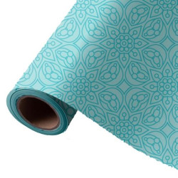 (3150210T) WONDER WRAPPER PAPEL DE REGALO BOBINA 62CM X 80M 4KG TODO AÑO MANDALA AZUL