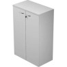 (035PM-9) ARTEXPORT ARMARIO MEDIO PRESTO CON PUERTAS 2 ESTANTES 22MM REGULABLES CON TRASERA GRIS
