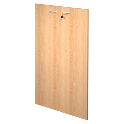 (60069M-6) ARTEXPORT PAREJA DE PUERTAS PARA ESTANTERÍA MEDIA PRESTO 18MM CON CERRADURA HAYA