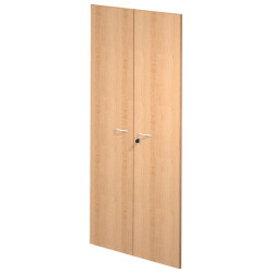 (60075M-6) ARTEXPORT PAREJA DE PUERTAS PARA ESTANTERÍA ALTA PRESTO 18MM CON CERRADURA HAYA