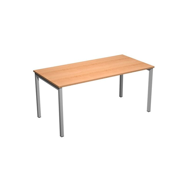 (66002-6+86711N+86307) ARTEXPORT MESA ESCRITORIO VENERE 140 CON 4 PATAS DE METAL 40X40MM TABLERO 22MM HAYA