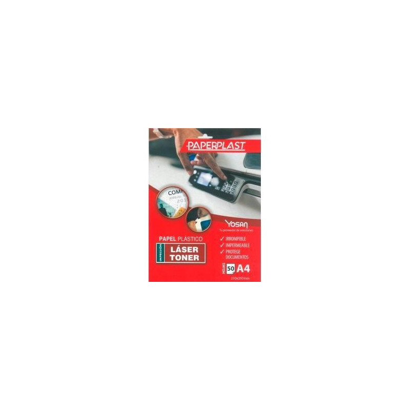 (0558UPPB150A4/50) YOSAN PAPEL PLÁSTICO PAPERPLAST A4 PELÍCULA DE POLIESTER 150 MICRAS IMPRIMIBLE PAQUETE 50H (0558UPPB150A4/50) YOSAN PAPEL PLÁSTICO PAPERPLAST A4 PELÍCULA DE POLIESTER 150 MICRAS IMPRIMIBLE PAQUETE 50H