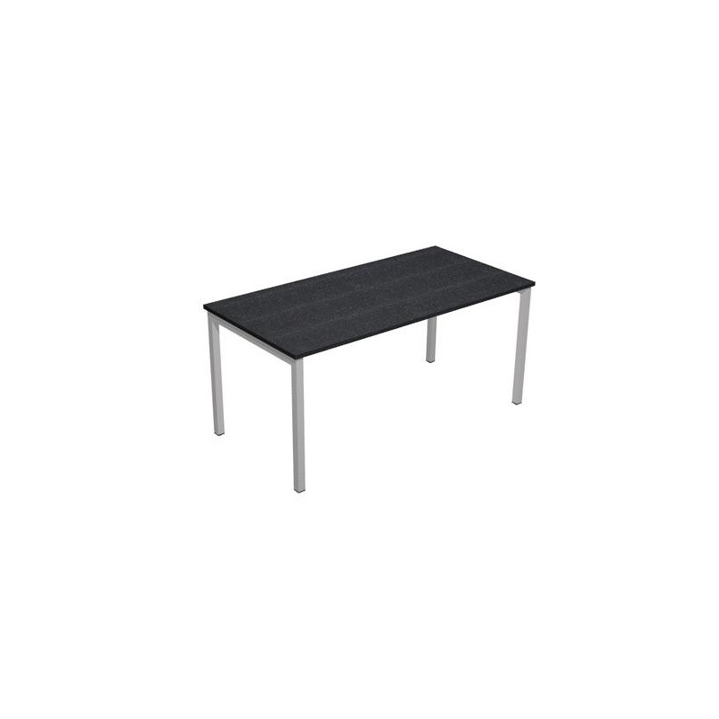(664-8) ARTEXPORT MESA ESCRITORIO 140 VENERE 160 CON 4 PATAS DE METAL 40X40MM TABLERO 22MM NEGRO-ANTRACITA (MEDIDAS 120X80)