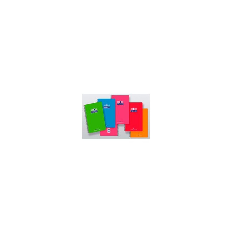 (2285-90) ZORRILLA CUADERNO ESPIRAL PREMIER 80H FOLIO 90GR 4X4 T/ CARTÓN CONTRACOLADO EXTRADURO COLORES SURTIDOS