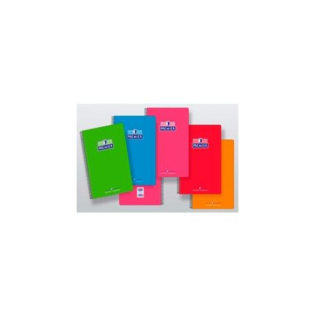 (2285-90) ZORRILLA CUADERNO ESPIRAL PREMIER 80H FOLIO 90GR 4X4 T/ CARTÓN CONTRACOLADO EXTRADURO COLORES SURTIDOS